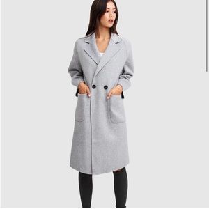 Tan wool blend oversized coat